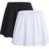 LoudSung Sottogonna regolabile per camicia a mezza lunghezza, per donne e ragazze, Bianco e nero-pure02, 16