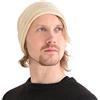 CHARM 100% Seta Beanie Berretto Naturale Chemio, Avorio
