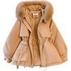 Genérico Giacca invernale da donna in pile cappotto invernale con tasche giacca imbottita elegante cappotto invernale con cappuccio e cerniera