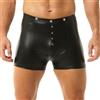 YOOBNG Boxer da Uomo in Pelle PU Elastico in Vita Rave Hot Short Pants Open Front Clubwear