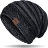 HAMUNI Berretto Donna, Cappello a Maglia Traspirante da Uomo, Berretto Invernale Caldo Uomo, Cappello Invernale Classico Unisex con Fodera in Pile Morbida e Confortevole