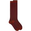 Gallo Calze lunghe uomo arancio righine bicolore