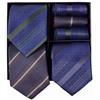 BRERA 67-3 Pezzi Cravatta Uomo elegante + 3 Pezzi fazzoletto da taschino uomo, Set uomo con confezione regalo, Cravatte e Pochette Classiche