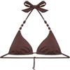 YAMAMAY - Bikini Parte Alta a Triangolo Senza Ferretto, Imbottitura Removibile, Donna, Soraya, Cacao, monocromo