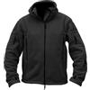 Generico Uomo Giacca Tattica da Combattimento in Pile Antivento Softshell Sportiva Caldo Felpe con Cappuccio All'aperto Cappotto da Trekking con Multi-Tasca per Autunno Invernale