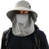 TAGVO Cappello da Sole a Tesa Larga per Uomo e Donna, UPF 50+ Protezione UV Cappello da Pescatore con Aletta per Il Collo Staccabile, Traspirante Cappelli da Escursionismo con Coulisse per All'Aperto