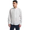 La Primula Verde Camicia di Puro Lino Uomo, Collo Coreana, Manica Lunga, Abbigliamento Uomo, Stagione Estiva, Bianco, Beige, Verde, Celeste, Avio, dalla S a 3XL