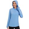 Bassdash Felpa da Donna Cappuccio UPF 50+ Protezione Solare UV Protezione Solare Maniche Lunghe con Camicie con Cappuccio Leggero per Escursionismo attività All'Aperto Corsa Pesca FS04W
