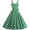 Bauzuoyo Rockabilly, abito da donna vintage anni '50, senza maniche, a pois, stile coctail, alla moda degli anni '60, con spalline sottili, tunica, per feste, balli, costumi di carnevale, XL