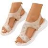 Sobzia Scarpe Ortopediche Donna,Sandali Donna Estive Ortopedici con Zeppa Comodi Eleganti Sandalo Mesh Antiscivolo Lavabili Scarpe Estivo Morbida Punta Aperta Ciabatte Ortopediche Leggero Sportivi Beige 38