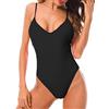 heekpek Donne Sexy Imbottito Costumi da Bagno Bikini Set Monokini Costume da Bagno Costume Intero delle Donne da Bagno Push-up Swimwear, Nero, XL