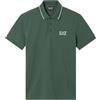 EA7 Emporio Armani Polo da Uomo Core Identity in Piquet Stretch, 8NPF16 (IT, Testo, M, Regular, Regular, Verde Cilantro)