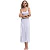 Shylve Abito sexy da donna, senza maniche, senza maniche, con spalline, bianco, M