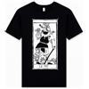 PRO' line Dshirt14 T-Shirt Donna Tarot De Marseille Le Mat - Tarocchi Il Matto in Cotone Bio - Earthpositive & Vegan Approved - Handmade (IT, Testo, L, Regular, Regular, Nero)