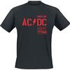AC/DC PWR UP Uomo T-Shirt Nero 100% Cotone Regular