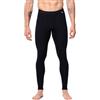 DANISH ENDURANCE Pantaloni Termici Uomo Lana Merino, Nero Apertura Frontale, 3XL