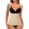 Joyshaper Shapewear - Canottiera da donna per la pancia, sotto il seno, senza cuciture, a compressione, beige., M