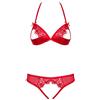 Selente Love & Fun Sfizioso Completo Intimo a 3 Pezzi: Reggiseno, Slip ed Esclusiva Benda per Occhi in Raso. Made in EU.