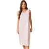 Linclalor - Camicia da Notte Donna Estiva in Cotone Senza Maniche con Stamp
