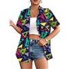 hohololo Hawaii - Camicia da donna vintage 90, stile retrò, 80 pezzi