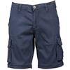 JRC 993235 Mikonos Pantalone Corto da Uomo Multitasche Elasticizzato Tessuto Prelavato Elastici in Vita sui Fianchi Blu Navy (XL)