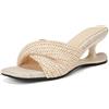 Generico Sandali Intrecciati Zeppa Estate Donna Punta Quadrata Plateau Tacco Alto Comodo Mulo Infilata Espadrillas Vacanza Spiaggia