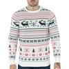 NOROZE Uomo Donne Ragazzi Ragazze Famiglia Maglione Natalizio Brutta Maglioni di Natale Manica Lunga Renna Fiocco di Neve Albero di Natale Felpa (M, Fairisle Renna Crema)