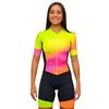 Generic 12 Colori Donne Viola Manica Corta Femminile Ciclismo Tuta Donna Tuta Ciclismo Abbigliamento Triathlon Pantaloncini XS-4XL