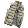 PengGeng Casual Giubbino Senza Maniche Giacca Uomo Giubbotto Smanicato Caldo Gilet Cachi L