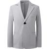 YFFUSHI Blazer da Uomo in Lino Giacca Sportiva Leggera con 1 Bottone Giacche da Abito Casual in Tinta Unita Primavera Estate