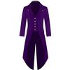AnyuA Donne Gotiche Steampunk Smoking Trench Praka Cappotto Maniche Lunghe Cosplay Costume
