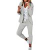 HEONSATI Completi Donna Eleganti Cerimonia Completo Da Lavoro Casual Eleganti Complete Ufficio Aperto Davanti Colletto Oversize Tuta Da Cerimonia Giacca E Pantaloni Tailleur Due Pezzi Business Per Sera Party