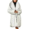 WOXIHUAN Cappotto in Pelliccia Donna Sintetica Cappotti di Visone da Donna Cappotti Invernali di Nuova Giacca in Pelliccia Sintetica Giacca in Pelliccia Termico per Autunno Inverno Bianco L