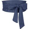 Elerevyo Cintura da donna per taglie forti, con fiocco, ampia fascia per abito, blu navy, 90-116cm/35.43-45.67