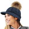 Rockjock Berretto da Baseball con Visiera in Pile Caldo Foderato a Pile da Donna con Berretto in Pelliccia Sintetica Staccabile con o Senza