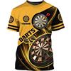 Generic Nome Personalizzato Dart Maglietta Uomo Maglietta T-Shirt Manica Corta Magliette Basic Casual Tee T-Shirt per Palestra Sport Hip-Hop