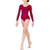 BODYWEAR LTD - Girls Long Sleeve Leotard - Shiny Nylon - Comfortable Fit - Performance Wear - Dance Class Essential - Ballet Gymnastics, Dance, School, Sportswear
