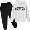 Generic Tuta da Jogging per Bambini Ragazzi Felpa con Cappuccio Set Tuta da Calcio Ragazzo Completo da 2 Pezzi Costume Top+Pantalone per Ragazze Jogger Tuta Bambini da Ragazzi Tute Sportive Bambina 2-14 Anni