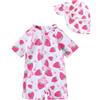 WYTbaby - Costume da bagno per neonati, a maniche corte, con cappello da sole