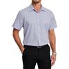 HISDERN Camicia Maniche Corte Uomo Estive Camicie Elegante da Formal in Fibra di bambù Camicia Cotone Uomo Regular Fit Business Grigio Chiaro XXL