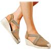 Generico espadrillas donna zeppa Espadrillas Donna Sandali con Zeppa Leggera, Décolleté con Zeppa Punta Rotonda, Sandali con Tacco Medio e Plateau Sicuro, Scarpe Chique Versatili per Cerimonie e Feste di
