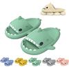 WIWIDANG Shark Swell Chanclas, Sharky Chanclas, Ciabatte Squalo Estive Open Toe Donna Uomo Pantofole da bagno Comode Sandali da Doccia Antiscivolo (Matcha Green, 36/37 EU)