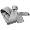 Avantgarde - Cravatta Slim Tinta Unita Made in Italy Colori Cravattino Skinny Tie, Colore: Grigio Chiaro, 4 CM in punta