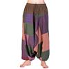 PANASIAM Aladin Pants Cotton 'Lini', Patchwork Brown Tones, L