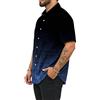 Generic Camicia Lino Uomo Manica Corta Casual Estate Lino Cotone Camicie per Spiaggia Vacanza Lavoro Camicia con Bottoni Tasca Regular Fit