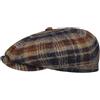 Stetson Hatteras Coppola a Quadri Multicolore Berretto Piatto Uomo Autunno Inverno
