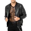 Casey Kevin Giacca Similpelle Uomo Stile Biker Giubbotto in Finta Pelle Casual Vintage, Uomo Casual a Vento Giubbino per la Primavera l'autunno e l'inverno