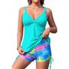 SHEKINI Costume da bagno da donna con scollo a V, senza schiena, in due pezzi, con scollo a V, taglie S-XXL