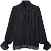 GRACEART Uomo Pirata Camicia Costume (Nero, X-Small)