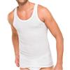 Schiesser Essentials - Canottiera a costine sottili, confezione da 8, bianco, M